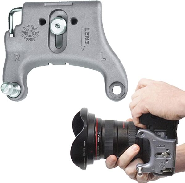 SPIDER HOLSTER – SpiderPro DSLR Camera Plate for Any Spider Camera Holster Constructed from Durable Stainless Steel & Aluminum with Anti-Slip Pads – 1/4" x20 Mounts for Any Tripod Adapter Plate