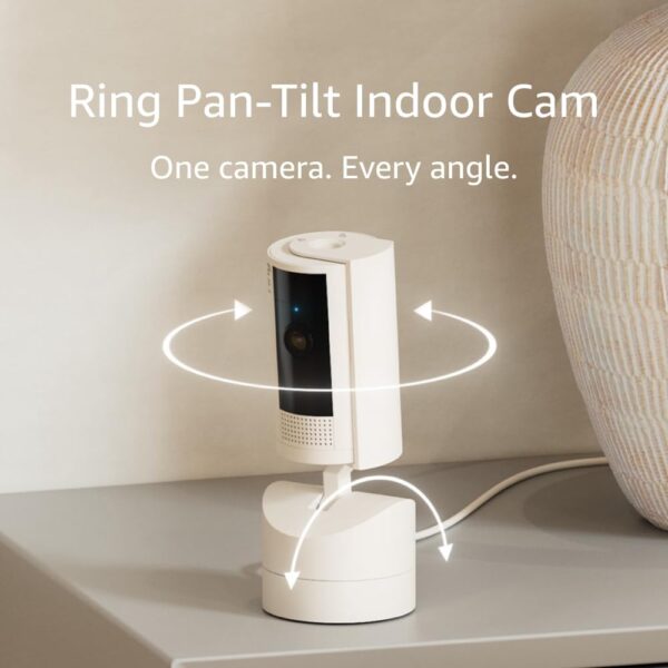 Ring Pan-Tilt Indoor Cam | See all around with 360° pan coverage, HD video, plus Two-Way Talk (2024 release) | Starlight