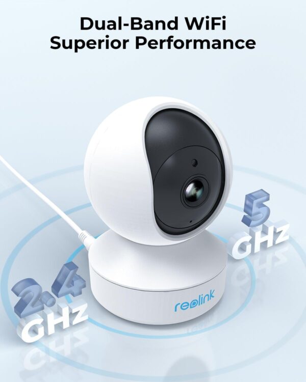 REOLINK Indoor Security Camera, 2.4/5 GHz WiFi, 4MP 360 Degree Pet Camera with Auto Tracking, Person/Pet Detection, Local Storage, 2 Way Talk, Ideal for Baby/Dog Monitor, Plug-in, E1 Pro (2 Pack)