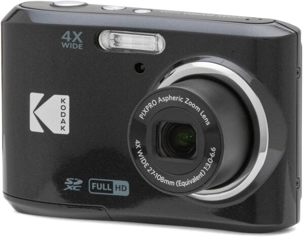 KODAK PIXPRO Friendly Zoom FZ45-BK 16MP Digital Camera with 4X Optical Zoom 27mm Wide Angle and 2.7" LCD Screen (Black)