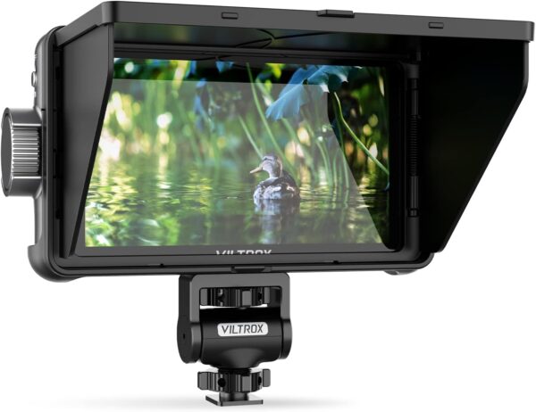 VILTROX DC550 Pro 5.5" Camera Field Monitor Touch Screen, 4K HDMI DSLR Video External Monitor for Sony Canon Nikon, Sunshade Hood,Battery,Storage Bag 1200nit,3DLUT,Focus Peaking,Histogram,False Colors