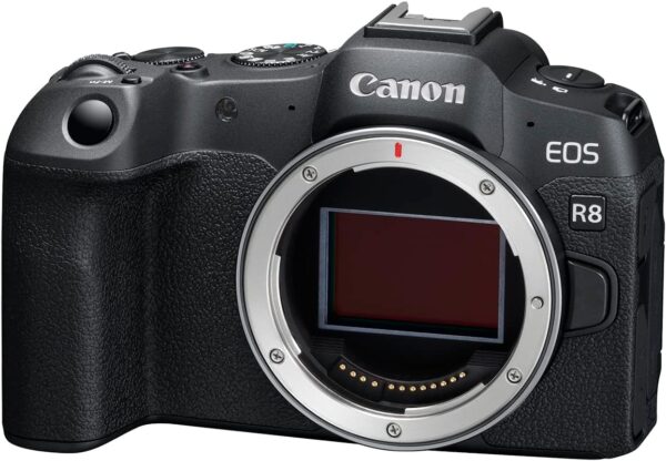 Canon EOS R8 Mirrorless Camera (Body Only), Full-Frame Hybrid Camera, 24.2 Megapixel CMOS Image Sensor, 4K Video, Content Creator Camera, Black