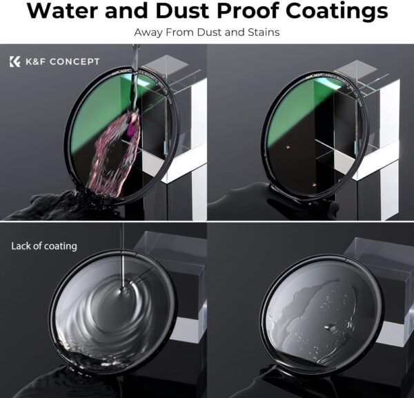 K&F Concept 77mm Magnetic MCUV CPL Fixed ND1000 Magnetic Basic Ring 4-in-1 Lens Filters Kit with 28 Multi-Coatings for Camera Lens (Nano-X Series)