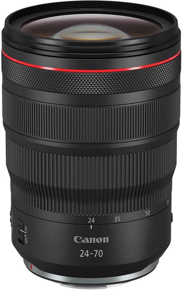 Canon RF24-70mm F2.8 L is USM Lens, Standard Zoom Lens, Compatible with EOS R Series Mirrorless Cameras, Black
