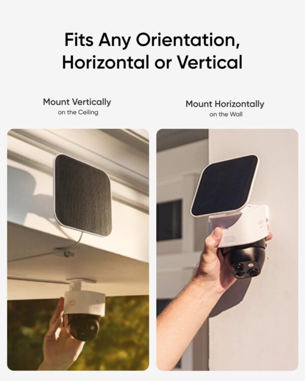 eufy Security SoloCam S340, Solar Security Cameras Wireless Outdoor, Cameras for Home Security, 360° Pan & Tilt Surveillance, No Blind Spots, 2.4 GHz Wi-Fi, No Monthly Fee, HomeBase S380 Compatible
