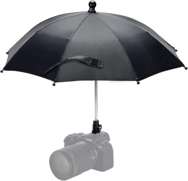 DSLR Mirrorless Camera Hot Shoe Umbrella Rain Cover Protector Sunshade for Canon EOS R100 R50 R8 R7 R10 R3 R6 Mark II R5 C Rp R Rebel T8i T7 90D A7RV A7 IV A7S III II Z8 Z9 Z30 Z5 Z6 Z7II