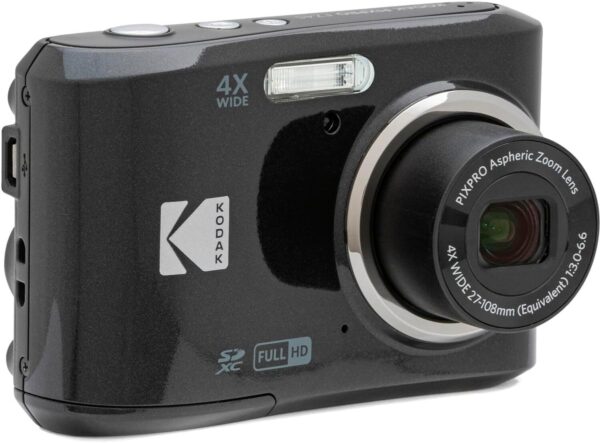 KODAK PIXPRO Friendly Zoom FZ45-BK 16MP Digital Camera with 4X Optical Zoom 27mm Wide Angle and 2.7" LCD Screen (Black)