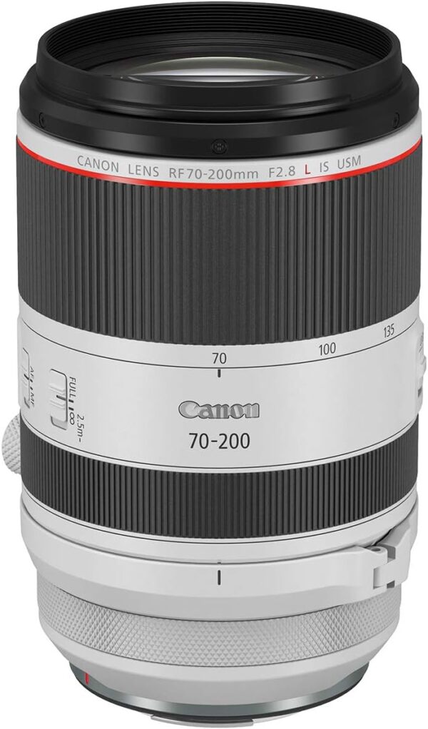 Canon RF70-200mm F2.8 L is USM Lens, Telephoto Zoom Lens, Compatible with EOS R Series Mirrorless Cameras, White
