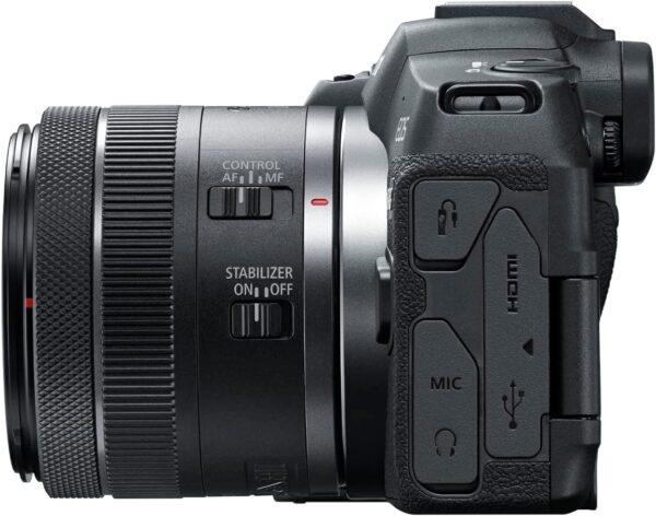 Canon EOS R8 Mirrorless Camera RF24-50mm F4.5-6.3 is STM Lens Kit, Full-Frame Hybrid Camera, 24.2 Megapixel CMOS Image Sensor, 4K Video, Content Creator Vlogging Camera, Black