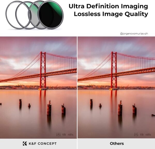 K&F Concept 77mm Magnetic MCUV CPL Fixed ND1000 Magnetic Basic Ring 4-in-1 Lens Filters Kit with 28 Multi-Coatings for Camera Lens (Nano-X Series)