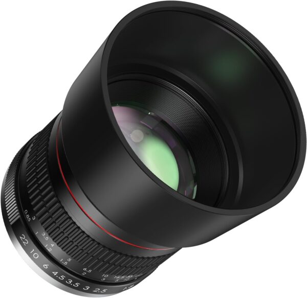 EF 85mm F1.8 Portrait Lens - Medium Telephoto Manual Focus SLR Cameras Lens for Canon EOS Rebel T Series (T8i/T7i/T7/T6/T3i/T2i/4000D/850D/SL3/SL2) & High-End DSLRs (6D Mark II/5D Mark IV/90D/80D/77D)