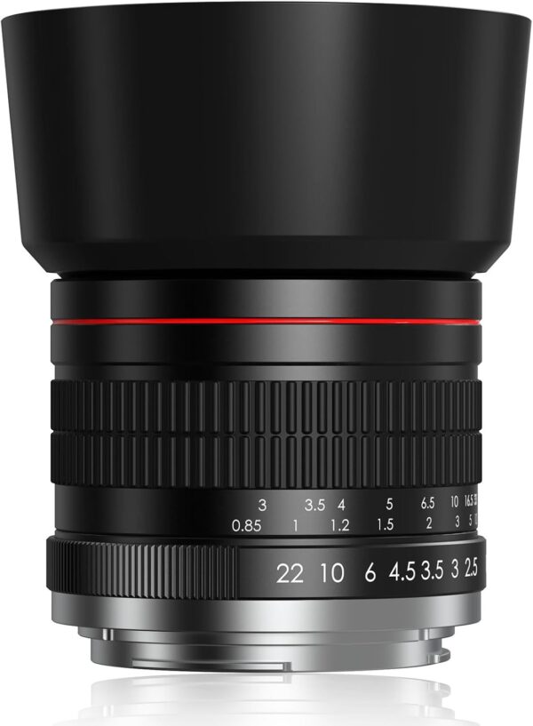 85mm f1.8 Portrait Lens - E Mount Lens for Sony, Medium Telephoto Lenses (Manual Focus) for Sony A7C A7R A7S A7 A9 A6700 A6600 A6500 A6400 A6300 A6100 A6000 A5100 A5000 NEX-7 NEX-6 NEX-5 ZV-E10 etc