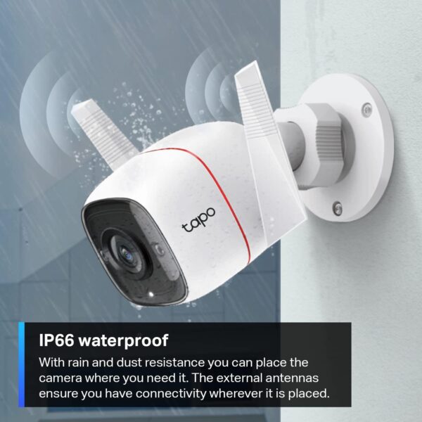 Tapo TP-Link 2K QHD Security Camera Outdoor Wired, Starlight Sensor for Color Night Vision, Free AI Detection, Built-in Siren, Cloud/SD Card Storage, Works with Alexa & Google Home C320WS
