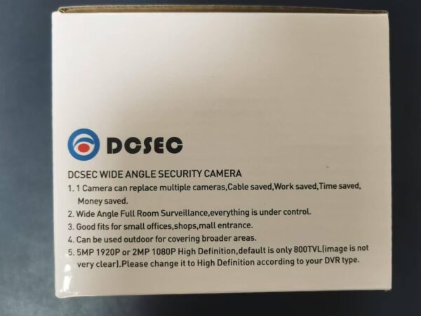 5MP 4MP 180 Degree Wide Angle Dome Security Camera HD-TVI/CVI/AHD/960H Analog 4 in 1 Super Hybrid HD CCTV Surveillance 1.7mm Fisheye Lens Outdoor/Indoor IR Day&Night Vision Home Cam