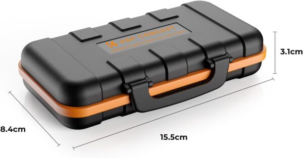 K&F Concept Camera Battery SD Card Holder for 4 SD Cards, 2 Camera Batteries, 6 TF Cards, 2 CF Cards or 2 XQDs, Water-resistant and Anti-shock Case, Camera Accessories, Small SD Card Case
