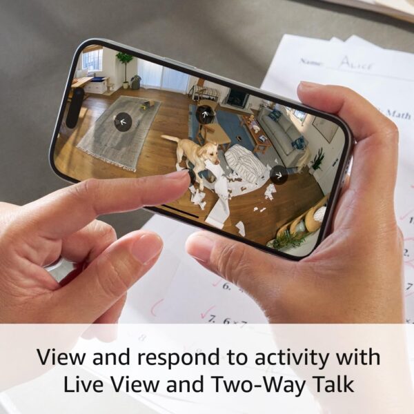 Ring Pan-Tilt Indoor Cam | See all around with 360° pan coverage, HD video, plus Two-Way Talk (2024 release) | Starlight