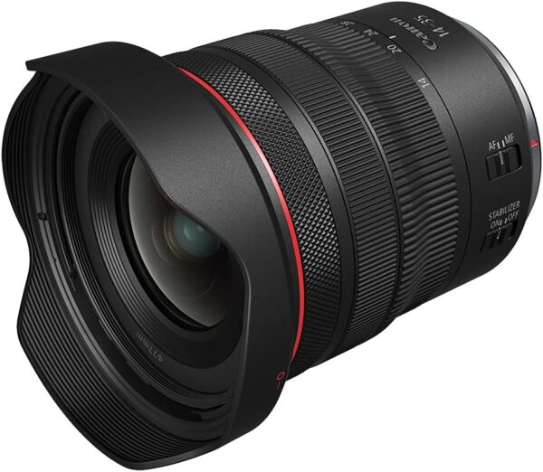 Canon RF14-35mm F4 L is USM Lens, Wide-Angle Zoom Lens, Compatible with EOS R Series Mirrorless Cameras, Black