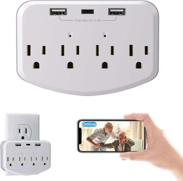 1080P Camera Wireless Hidden Cameras Mini Small Spy Security Wall Outlet WiFi Camera Indoor Camera for Home Security【Upgraded】