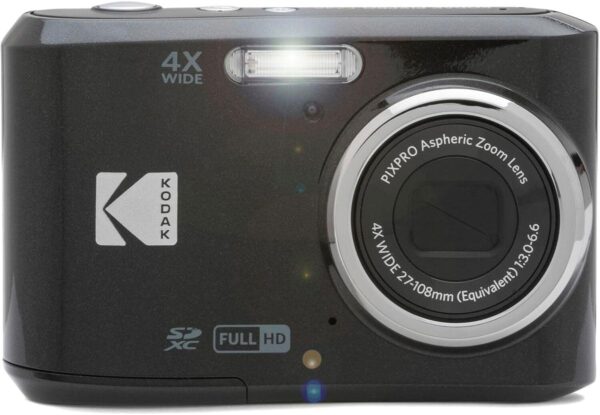 KODAK PIXPRO Friendly Zoom FZ45-BK 16MP Digital Camera with 4X Optical Zoom 27mm Wide Angle and 2.7" LCD Screen (Black)