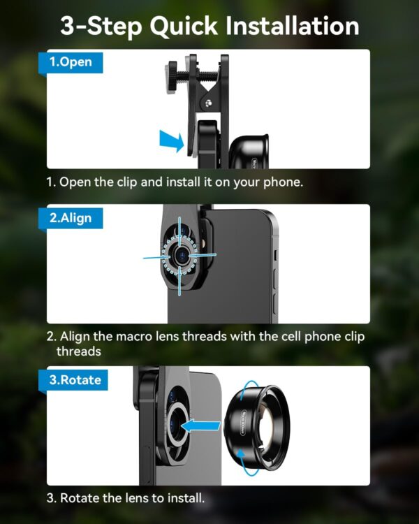 Apexel Professional Macro Photography Lens for Dual Lens/Single Lens iPhone,Pixel,Samsung Galaxy Smartphones