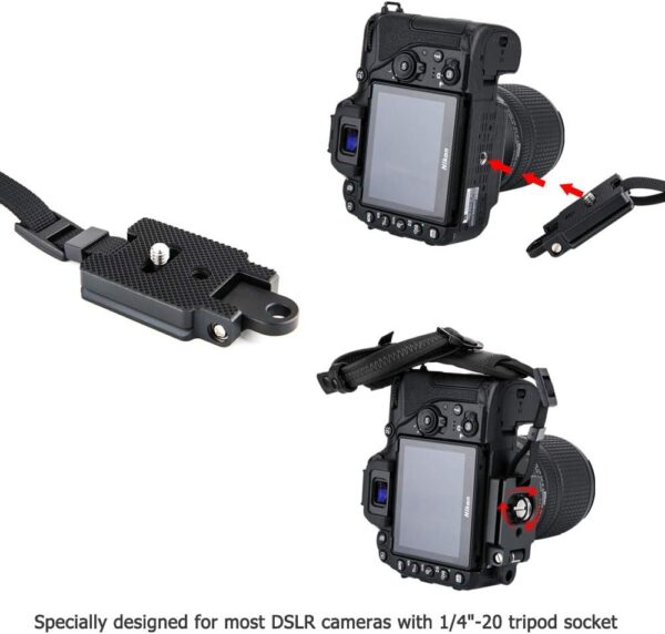 JJC Deluxe Microfiber Camera Hand Strap, Secure Padded Camera Holder Wrist Strap for Canon Nikon Sony Fujifilm Olympus DSLR and Mirrorless, Must Have Photography Accessories for Photographers