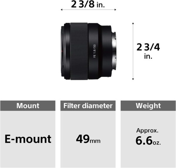 Sony - FE 50mm F1.8 Standard Lens (SEL50F18F/2)