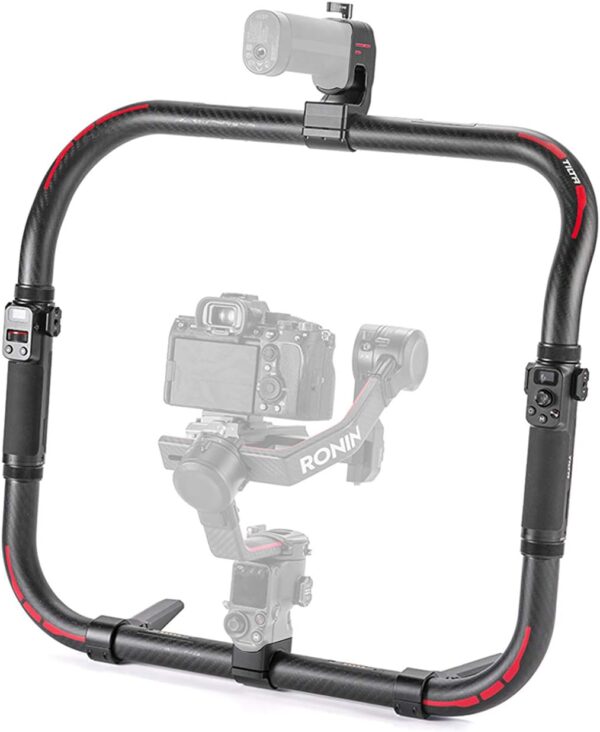 Tilta Advanced Ring Grip Compatible with DJI Ronin RS3 Pro/ RS4/ RS4 Pro | Carbon Fiber | Smoother Movement & Flexibility | Video Stabilization | Multiple Power Options | TGA-ARG