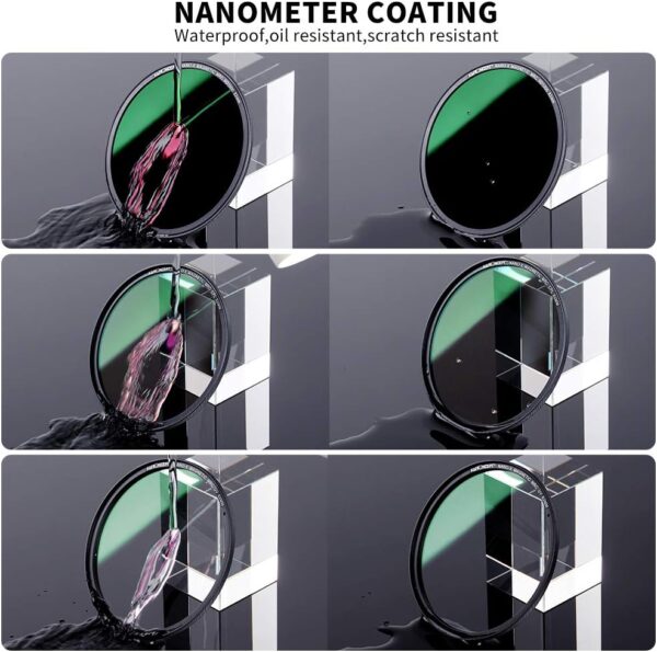 K&F Concept 77mm Magnetic MCUV CPL Fixed ND1000 Magnetic Basic Ring 4-in-1 Lens Filters Kit with 28 Multi-Coatings for Camera Lens (Nano-X Series)