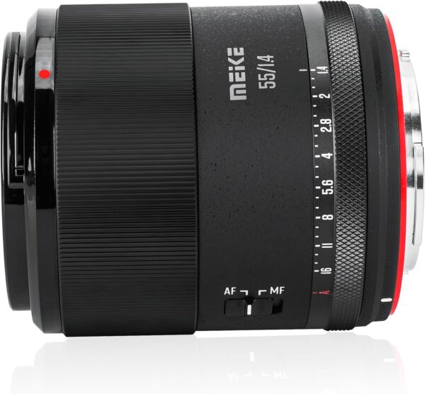 Meike 55mm F1.4 Standard Aperture APS-C Frame STM Auto Focus Fixed Prime Portrait Lenses for Sony E Mount Mirrorless Cameras ZV-E10 ZVE10 II A6600 A6400 A5000 A5100 A6000 A6100 A6300 A6500 A6700
