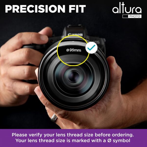Altura Photo 95mm Lens Filter Kit - Multi-Coated UV Protector, CPL Polarizing and ND Neutral Density Filters + Case for Camera Accessories & Lenses