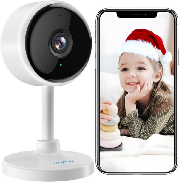 litokam Indoor Camera, 1080P Cameras for Home Security with Night Vision, Pet Camera with Phone App, Indoor Security Camera, Motion Detection, 2-Way Audio, WiFi Cameras Home Cameras