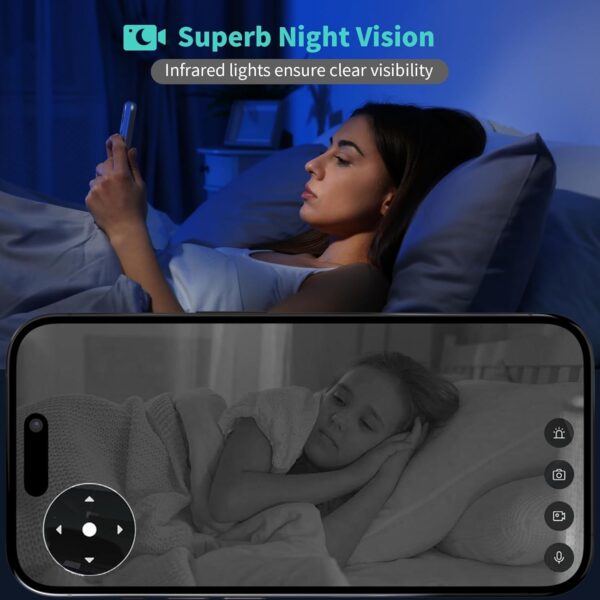 Alaga 3K Security Camera for Home, 5G and 2.4G WiFi,360° Pan, Human Pet Motion AI, Night Vision, Speaker, Compatible with Alexa and Google Assistant