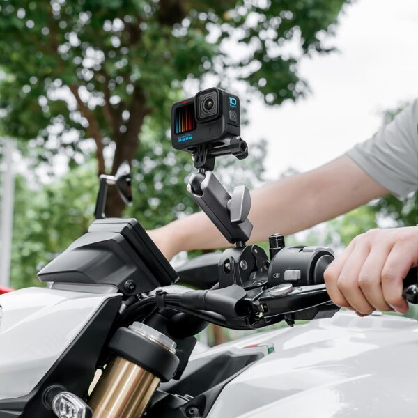 Suptig Camera Mount Clamp Super Clamp Pole Mount for Phon, Gopro Hero 13 Hero 12 11 10 9 8 7 6 5, Insta 360, DJI osmo Canon DSLR etc.