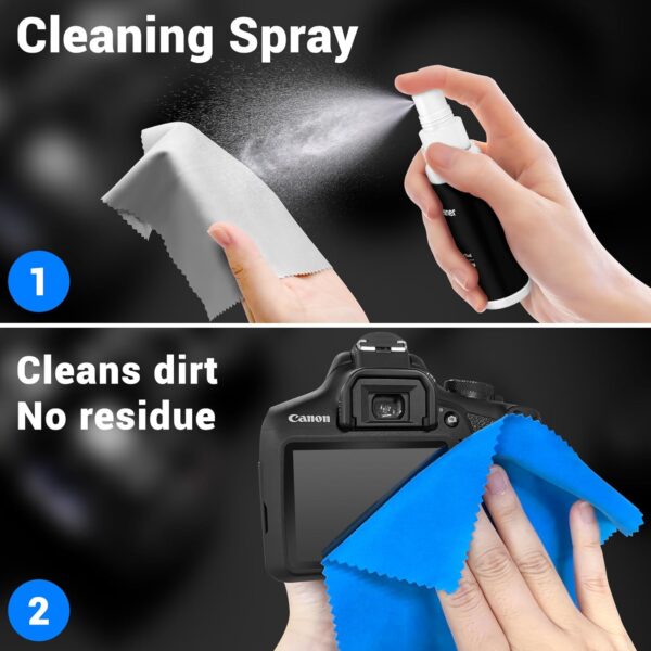 Camera Lens Cleaning Kit, 10-in-1 Camera Cleaning Kit, Camera Lens Cleaner and Camera Accessories, Includes Lens Cleaning Kit/Lens Cleaner/Lens Cleaning Pen/Soft Brush