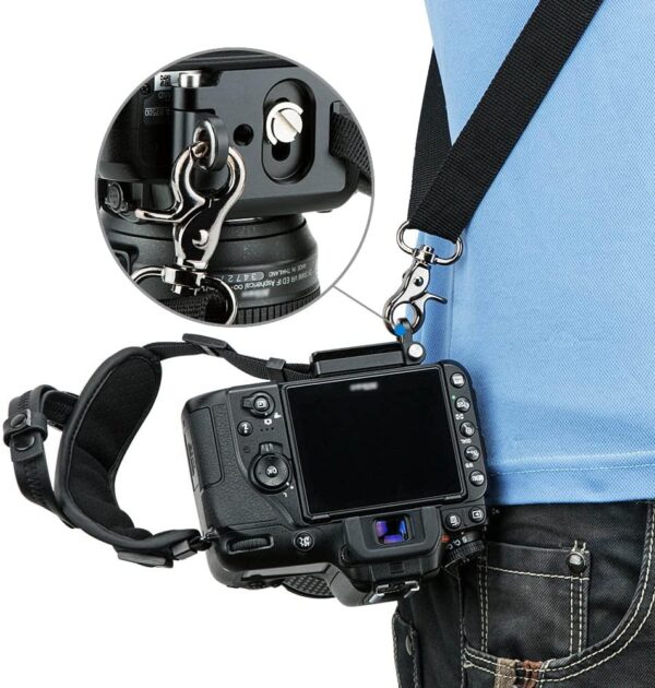 JJC Deluxe Microfiber Camera Hand Strap, Secure Padded Camera Holder Wrist Strap for Canon Nikon Sony Fujifilm Olympus DSLR and Mirrorless, Must Have Photography Accessories for Photographers