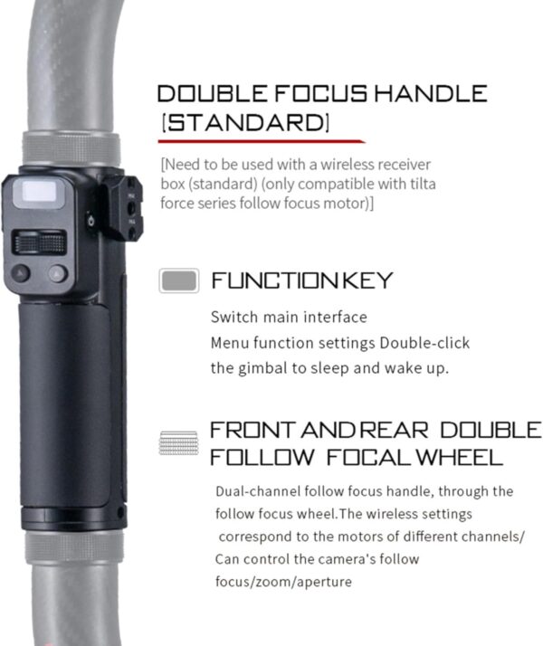 Tilta Advanced Ring Grip Compatible with DJI Ronin RS3 Pro/ RS4/ RS4 Pro | Carbon Fiber | Smoother Movement & Flexibility | Video Stabilization | Multiple Power Options | TGA-ARG