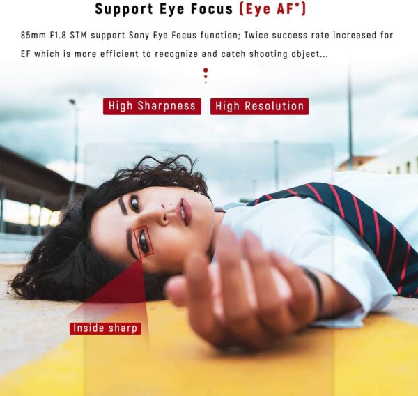VILTROX 85mm F1.8 Mark II Auto Focus Full Frame Lens for Sony E Mount, STM Large Aperture Medium Telephoto Portrait Fixed Focus Lens for Sony Camera A9 A7R3 A7III A7RIII A7M3 A7S2 A6500 A6300
