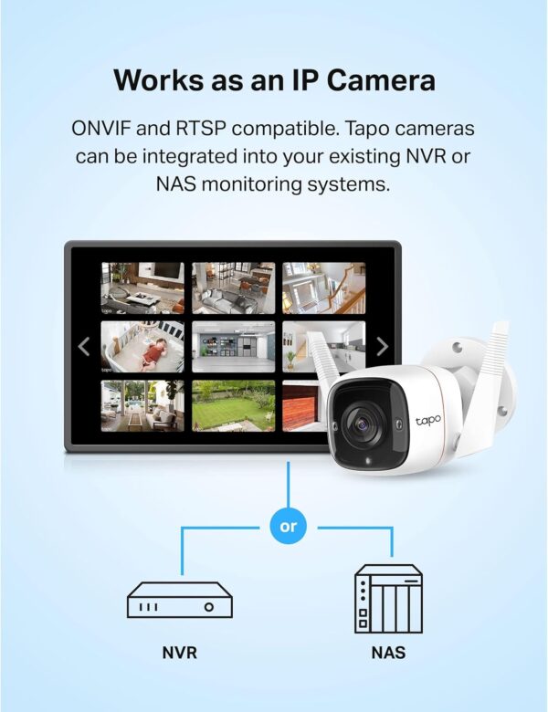 Tapo TP-Link 2K QHD Security Camera Outdoor Wired, Starlight Sensor for Color Night Vision, Free AI Detection, Built-in Siren, Cloud/SD Card Storage, Works with Alexa & Google Home C320WS