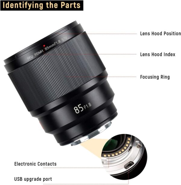 VILTROX 85mm F1.8 Mark II Auto Focus Full Frame Lens for Sony E Mount, STM Large Aperture Medium Telephoto Portrait Fixed Focus Lens for Sony Camera A9 A7R3 A7III A7RIII A7M3 A7S2 A6500 A6300