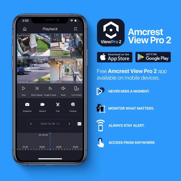 Amcrest 5MP Turret POE Camera, UltraHD Outdoor IP Camera POE with Mic/Audio, 5-Megapixel Security Surveillance Cameras, 98ft NightVision, 132° FOV, MicroSD (256GB), (IP5M-T1179EW-AI-V3)