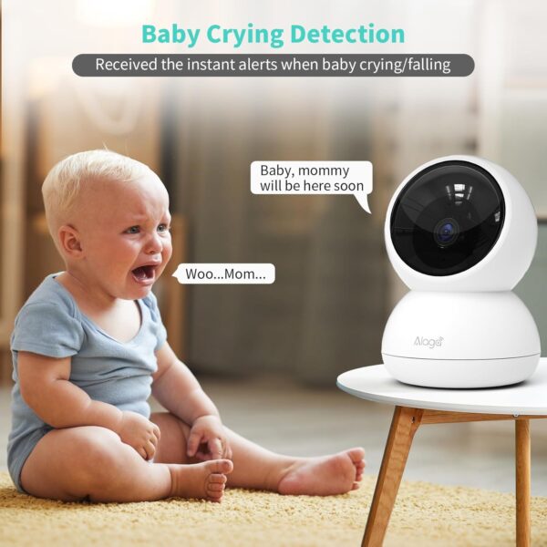 Alaga 3K Security Camera for Home, 5G and 2.4G WiFi,360° Pan, Human Pet Motion AI, Night Vision, Speaker, Compatible with Alexa and Google Assistant
