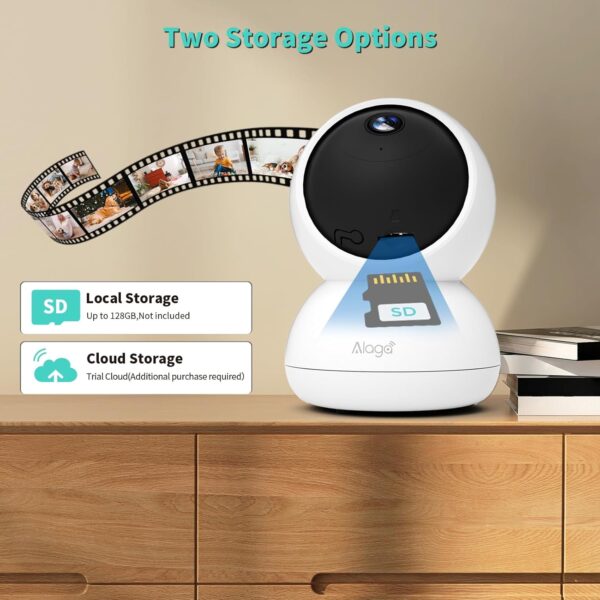 Alaga 3K Security Camera for Home, 5G and 2.4G WiFi,360° Pan, Human Pet Motion AI, Night Vision, Speaker, Compatible with Alexa and Google Assistant