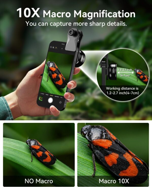 Apexel Professional Macro Photography Lens for Dual Lens/Single Lens iPhone,Pixel,Samsung Galaxy Smartphones