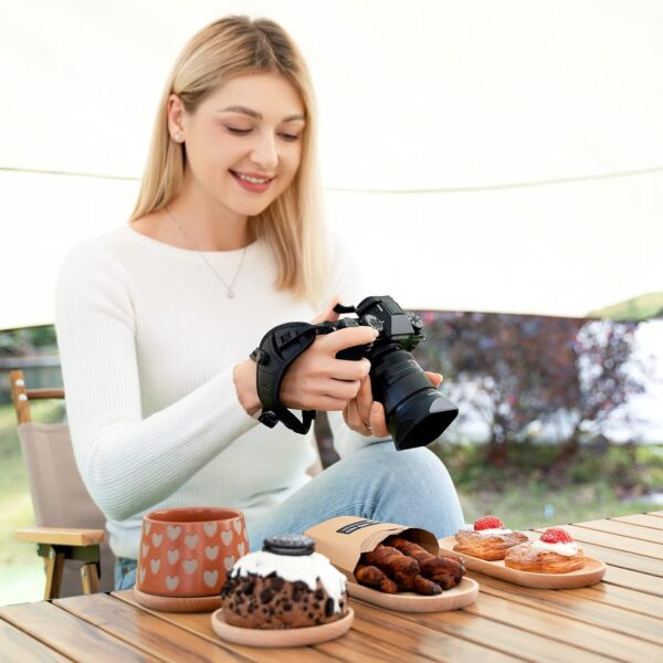 JJC Deluxe Microfiber Camera Hand Strap, Secure Padded Camera Holder Wrist Strap for Canon Nikon Sony Fujifilm Olympus DSLR and Mirrorless, Must Have Photography Accessories for Photographers