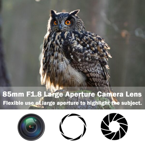 85mm f1.8 Portrait Lens - E Mount Lens for Sony, Medium Telephoto Lenses (Manual Focus) for Sony A7C A7R A7S A7 A9 A6700 A6600 A6500 A6400 A6300 A6100 A6000 A5100 A5000 NEX-7 NEX-6 NEX-5 ZV-E10 etc