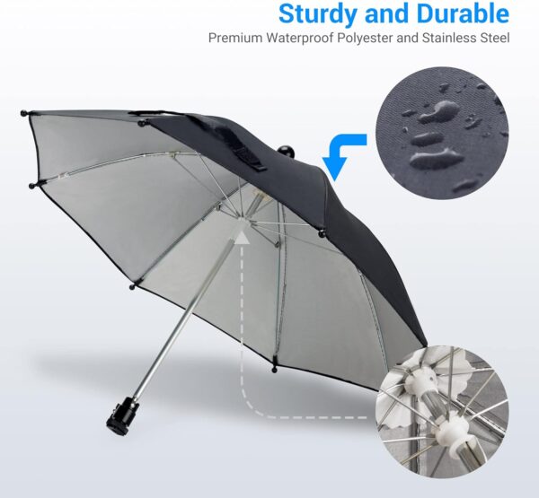 DSLR Mirrorless Camera Hot Shoe Umbrella Rain Cover Protector Sunshade for Canon EOS R100 R50 R8 R7 R10 R3 R6 Mark II R5 C Rp R Rebel T8i T7 90D A7RV A7 IV A7S III II Z8 Z9 Z30 Z5 Z6 Z7II