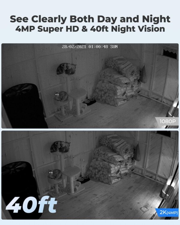 REOLINK Indoor Security Camera, 2.4/5 GHz WiFi, 4MP 360 Degree Pet Camera with Auto Tracking, Person/Pet Detection, Local Storage, 2 Way Talk, Ideal for Baby/Dog Monitor, Plug-in, E1 Pro (2 Pack)