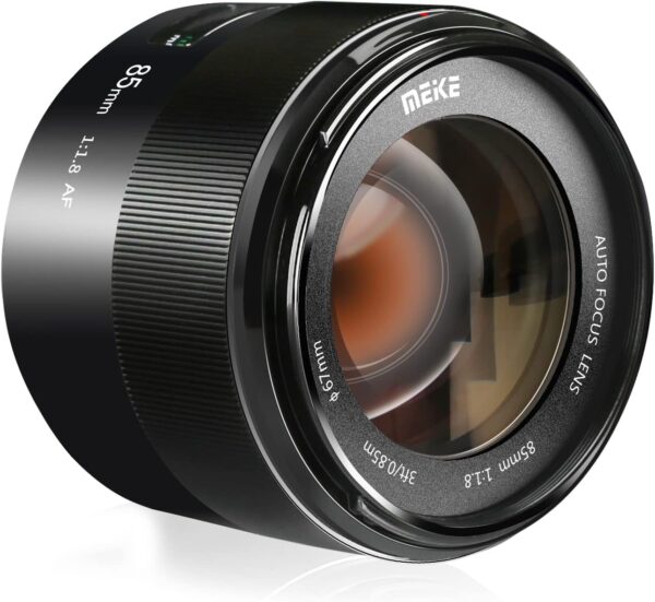 Meike 85mm F1.8 Auto Focus Full Frame Large Aperture Portrait Lens Compatible with Nikon F Mount DSLR Cameras D850 D750 D780 D610 D3200 D3300 D3400 D3500 D5500 D5600 D5300 D5100 D7200 etc.