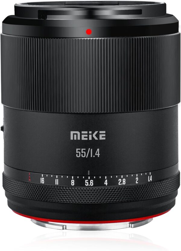 Meike 55mm F1.4 Standard Aperture APS-C Frame STM Auto Focus Fixed Prime Portrait Lenses for Sony E Mount Mirrorless Cameras ZV-E10 ZVE10 II A6600 A6400 A5000 A5100 A6000 A6100 A6300 A6500 A6700