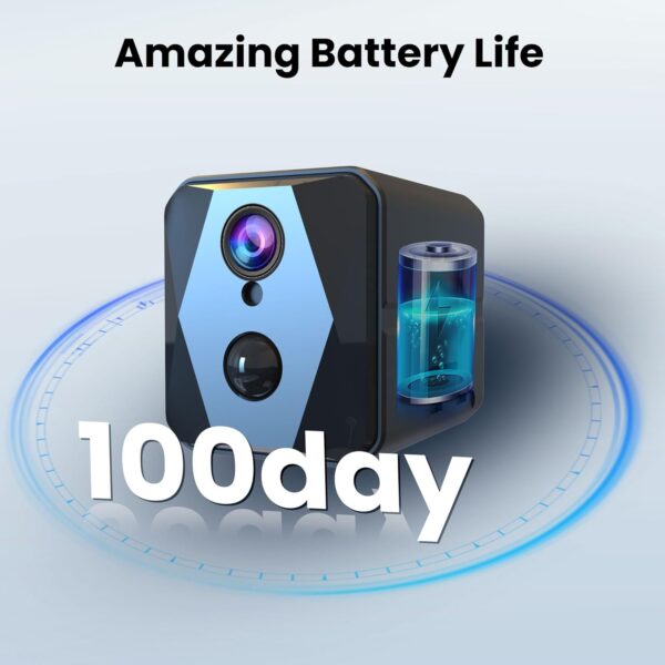 Hidden Camera, 2K HD Mini Camera, Spy Camera with Cloud & SD Storage, 100-Day Standby Time Small Camera, Cameras for Home Security AI Motion Detection